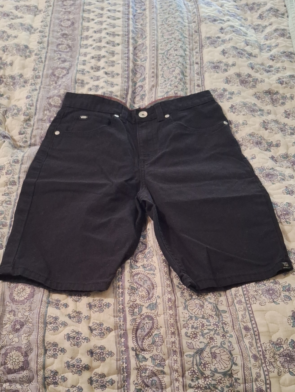 Vans Boy's Black Denim Jean Shorts